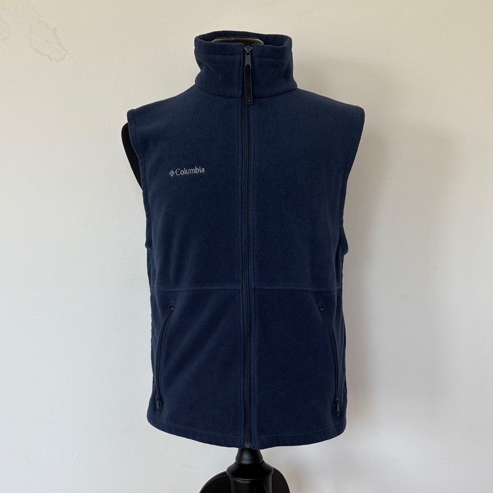 Columbia Men's Deep Blue Fleece Vest Size Medium